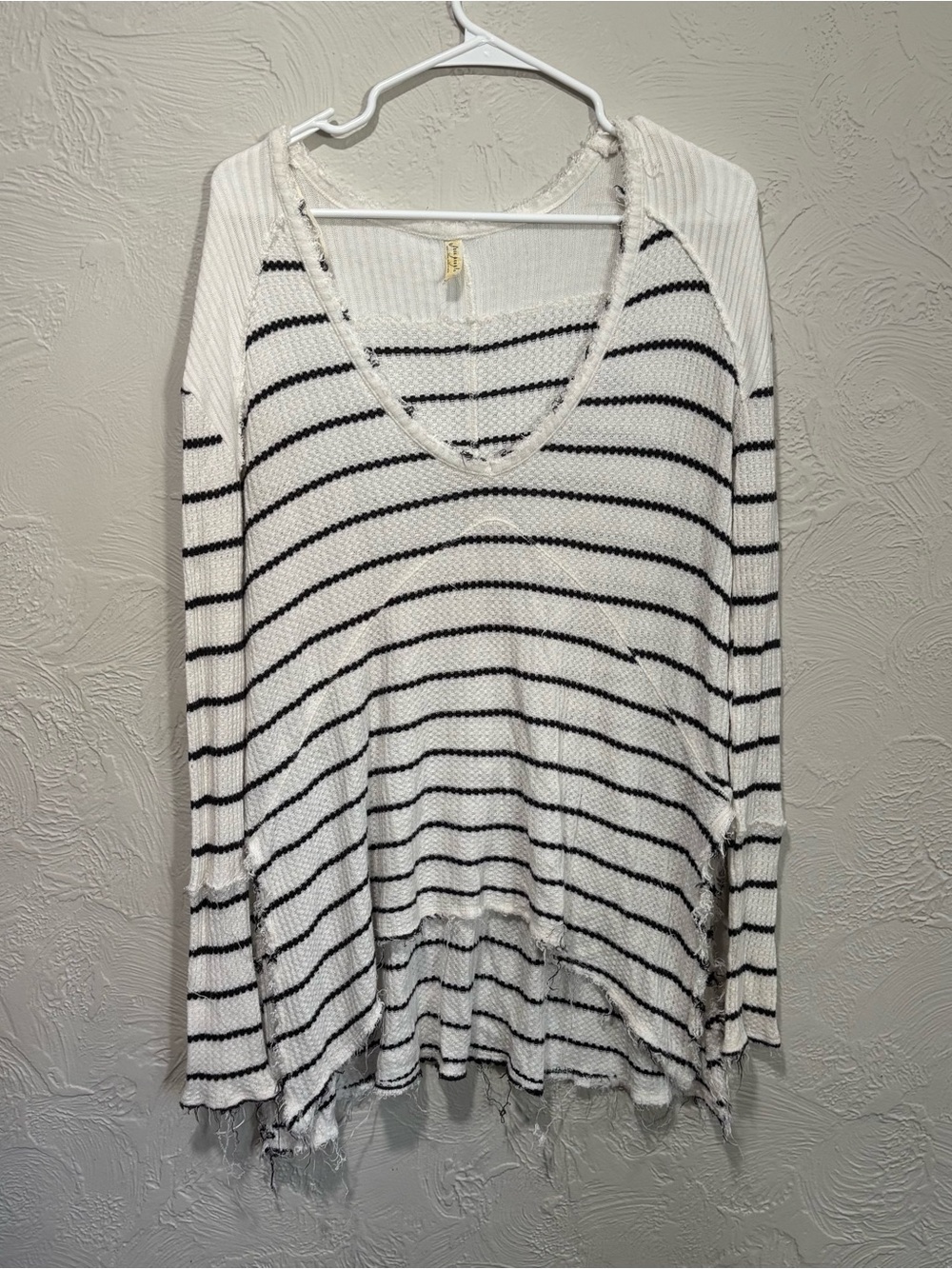 Free people Island Girl Hacci long sleeve striped top size XS